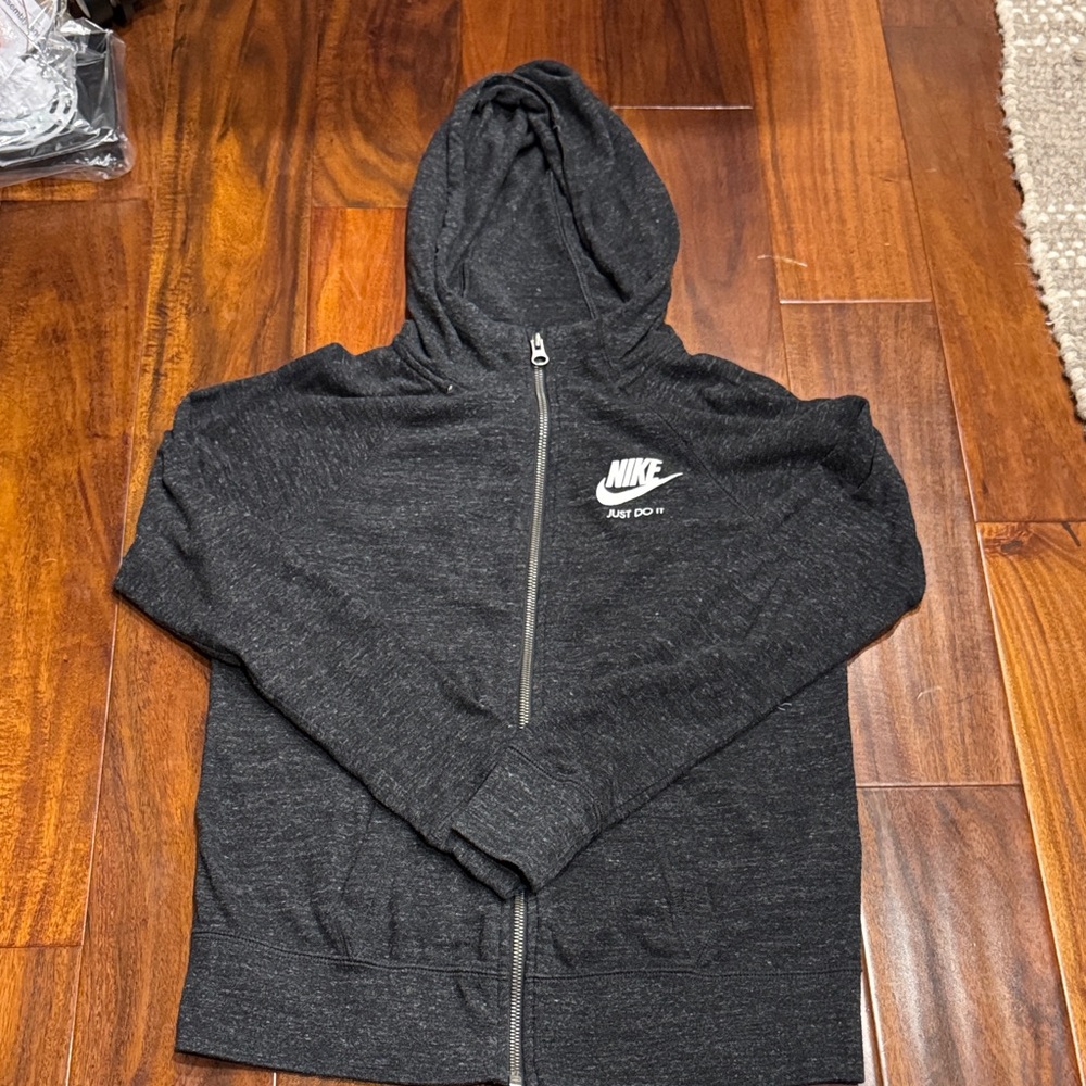 Nike Charcoal Zip-Up Hoodie